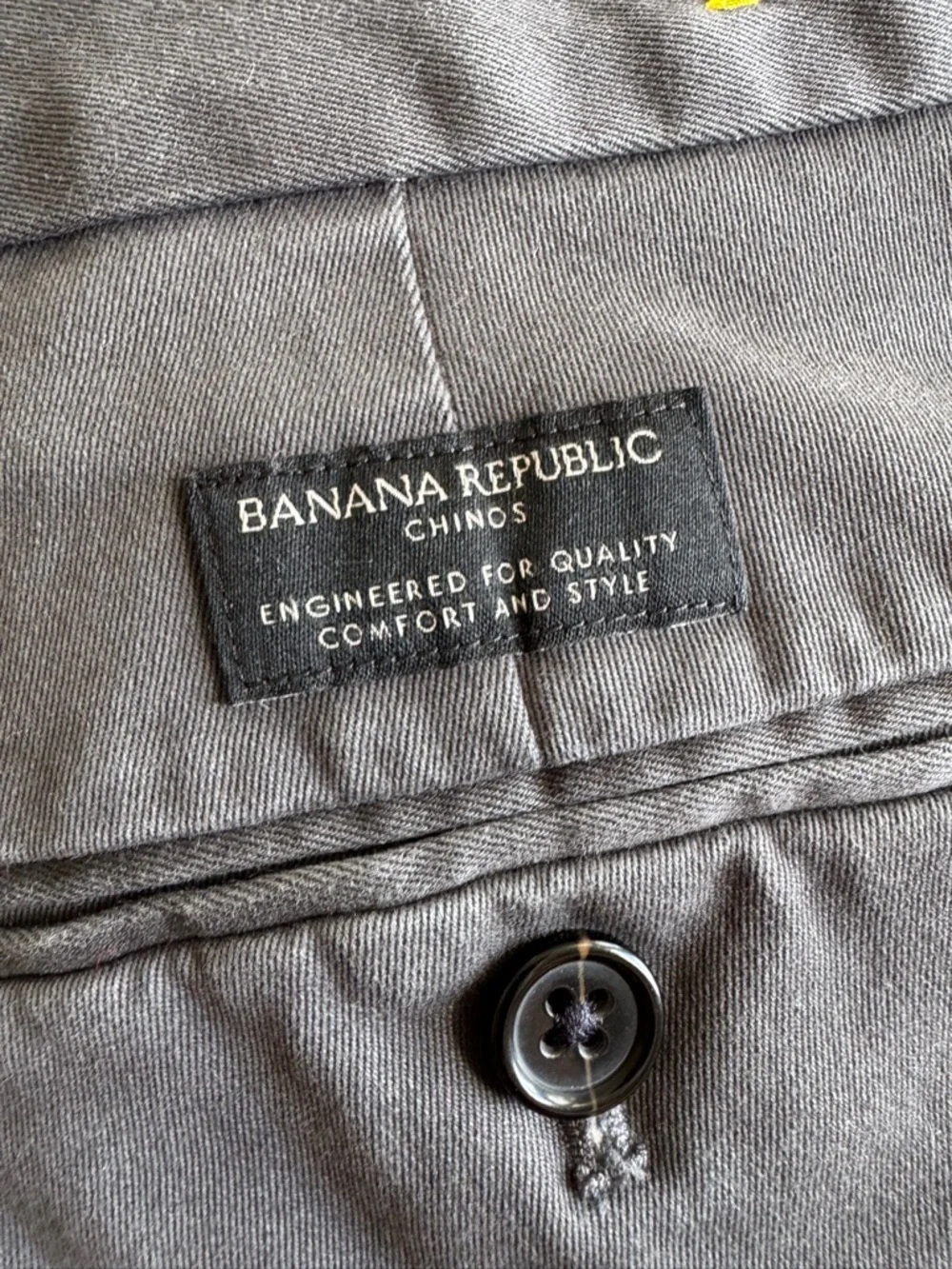 Banana Republic Men's Stone Wash Gray Casual Chino Pants 30x32